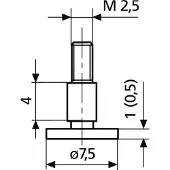 Mahr Helios Preisser Tellermesseinsatz 7,5x1,0mm