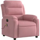 vidaXL Massagesessel Elektrisch Rosa Samt