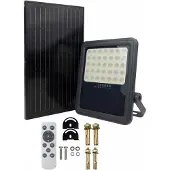 Eco-Light LED-Scheinwerfer mit Halogenlampe und Solarpanel, 200W, neutralweiß, IP65, Ecolight