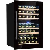 Klarstein Vinsider 41 Built-in Duo Onyx Einbau-Weinkühlschrank 41 Fl 2 Zonen Schwarz