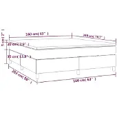 vidaXL Boxspringbett mit Matratze Creme 160x200 cm Kunstleder