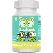 Mach dich wach! Vitamin B2 Kapseln - hochdosiert 200 mg Riboflavin - bioaktiv & vegan - Produktion in Deutschland - ohne Zusatzstoffe - Vitamineule