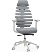 Hjh OFFICE Profi Bürostuhl ERGO LINE W Ergonomischer Schreibtischstuhl mit Armlehnen Stoff Smokey Elegance Drehstuhl für Büro, Zuhause