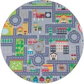 TT Home Kinderzimmerteppich Teppich Junge Mädchen Kinderteppich Baby Rutschfest Strasse