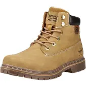 Dockers Schnürboots BY GERLI, Herren, Gr. 42, Warmfutter, golden tan, Nubuklederimitat, Schuhe Schnürboots, Workerboots, Schnürstiefelette mit Schaftrandpolsterung