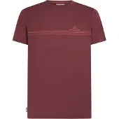 Icebreaker M Mer 150 Tech Lite Short Sleeve Tee Range Stripes port (IB01C) L