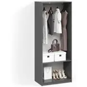 Livinity Kleiderschrank Trento Anthrazit , Model 58972