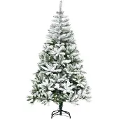 MH Handel GmbH Künstlicher Weihnachtsbaum, Schnee-Effekt, flammenhemmend, Scharnierkonstruktion, Grün/Weiß