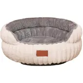 Sonstiges Hundebett Donut Flauschig Rund Plüsch Haustierbett Katzenbett Weich Warm Milchweiß 60cm