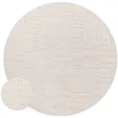 TT Home HOCHFLORTEPPICH Boho Creme Ø 120 cm