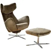 KAWOLA RANDY Drehsessel Velvet olivgrün