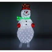 Linder Exclusiv GmbH XXXL LED Weihnachtsfigur 180 cm Schneemann Figur beleuchtet Weihnachtsdeko Timer