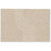 MuchoWow FUSSMATTE Parallele Linien - Leichte Textur - Beige Türmatte 90x60 cm
