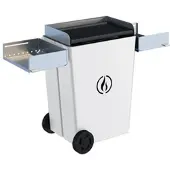 Linea VZ Party weiss - Pelletgrill mit Pyrolyse-Technologie auf Rädern