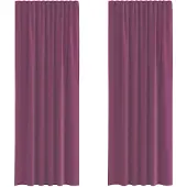 vidaXL Voile Vorhänge mit Stangentaschen 2 Stk. Lila