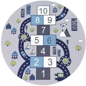 TT Home Kinderzimmerteppich Teppich Junge Mädchen Kinderteppich Baby Rutschfest Strasse