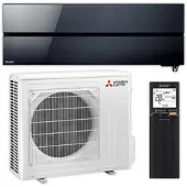 Mitsubishi Klimaanlage Set | MSZ-LN | Hyper Heating | Onyx Black | 5,0 kW