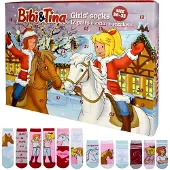 Dripio Adventskalender mit 12 Paar Socken, Gr. 30-35, Mädchen