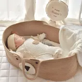Merkloos Tragbarer Baby-Moseskorb für unterwegs