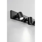 Licht-Erlebnisse Deckenstrahler Aluminium GU10 verstellbar Schwarz 4-flammig länglich