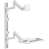 Spacetronik Medizinische Wand-Arbeitsstation SPAWM211 für 49-Zoll-Monitore 20 kg weiß