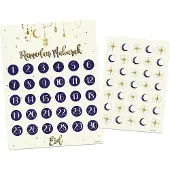 Famanu Adventskalender Ramadan und Eid Mubarak mit Stickern - Sterne und Mond