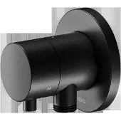 Keuco IXMO Umstellventil UP 3 Verbraucher, Schlauchanschluss, Comfort Griff und Brausehalter, ohne Absperrung, Rosette rund, 59548371201, Farbe: Schwarz Matt