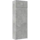 vidaXL Hochschrank Betongrau 80x42,5x225 cm Holzwerkstoff
