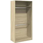 vidaXL Kleiderschrank Sonoma-Eiche 100x50x200 cm Holzwerkstoff
