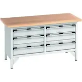 Bott cubio Kastenwerkbank mit 6 Schubladen