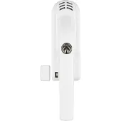 ABUS Abschließbarer Fenstergriff FG300A - Fensterknauf mit Druckzylinder und Alarmfunktion, weiß