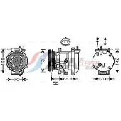 Ava Cooling Ava Quality Cooling Kompressor, Klimaanlage DWAK080