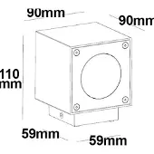 ISOLED LED Wandleuchte Up&Down 2x3W CREE, IP54, silbergrau, warmweiß
