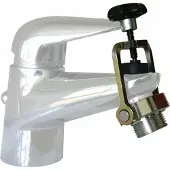 Westfalia Wasserhahn Adapter Aqualigator klemmbar 42 mm Breite mit 3/4' Außengewinde für Schlauchanschlüsse