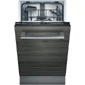 Siemens iQ100 SR61IX05KE, Voll integriert, Single (45 cm breit), Schwarz, Schwarz, Berührung, 1,75 m