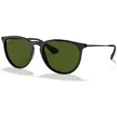 Ray-Ban ERIKA CLASSIC, Erwachsener, Uni, Pilot, Schwarz, Polarisierte Linse, Nylon