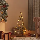 Prolenta Maison Exclusive - Metall-Weihnachtsbaum Deko Schwarz 60 cm
