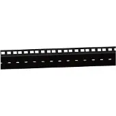 Adam hall 19-Rackschiene doppelt schwarz mit drei Löchern pro HE 45 HE