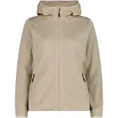 CMP Woman Fleece Fleece Jacket FIX Hood kaki (P220) 42