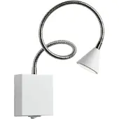 Lucide Wandleuchte mit integrierter LED und flexiblem Lesearm Weiß 50 cm