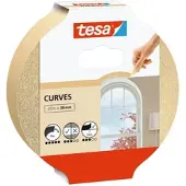 TESA Malerband Kurven, 25 m x 38 mm, braun | 1 Rolle