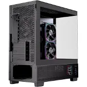 Einarex EXCS-SM-51DR-B, Micro Tower, PC, Schwarz, micro ATX, Mini-ITX, Stahl, Gehärtetes Glas, 2.5,3.5"