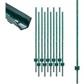 TRUTZHOLM 10x U-Profil Zaunpfosten 152 cm Stahl pulverbeschichtet