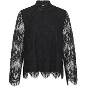 Culture Langarmbluse "Damen Bluse langarm CUteuta", Damen, Gr. L, schwarz, Obermaterial: 70% Nylon NY. 30% Baumwolle CO., Blusen Langarmbluse