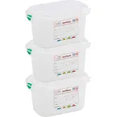 Denox Gastronorm 1/9 H100 Mm Aufbewahrungsbox 1l 3 Einheiten