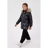 MINOTI Wintermantel Schwarz Gr. 152 für Mädchen