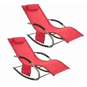 Markenlos Liegestuhlset - Elegantes Design, Atmungsaktiver Stoff, Abnehmbares Kissen