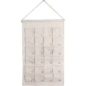 Dripio Stoff-Adventskalender, 67x42 cm, 24 Taschen, weiß, hängend