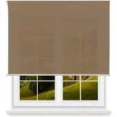 Wellhome - Lichtdurchlässiges Polyester-Rollo 90 x 175 cm (Breite x Höhe) Braun