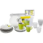 Brunner Geschirrset All Inklusive Space 36-tlg. Melamin bunt 4 Personen